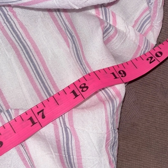 LEUNI Pink and Grey Striped Button Down Cotton-Blend Shirt | WConcept | sze M - Picture 10 of 14